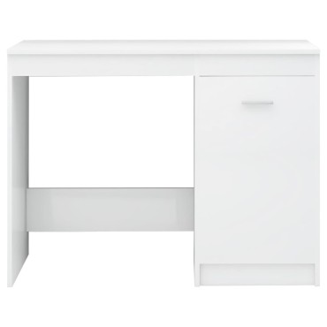 vidaXL Γραφείο Γυαλιστερό Λευκό 140x50x76cm από Επεξ. Ξύλο 1 τεμ.