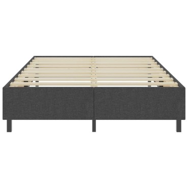 vidaXL Κρεβάτι Boxspring Σκούρο Γκρι 180 x 200 εκ. Υφασμάτινο