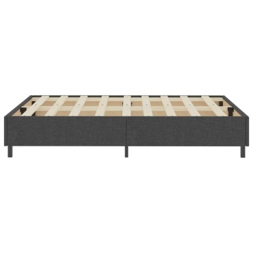 vidaXL Κρεβάτι Boxspring Σκούρο Γκρι 180 x 200 εκ. Υφασμάτινο