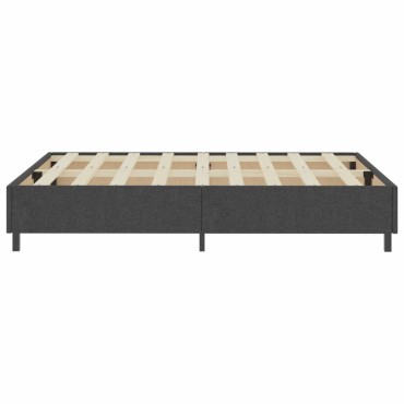 vidaXL Κρεβάτι Boxspring Σκούρο Γκρι 180 x 200 εκ. Υφασμάτινο