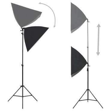 vidaXL Κιτ Φωτισμού Φωτογραφικού Στούντιο με Softbox και Φόντο
