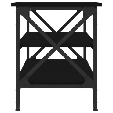 vidaXL Βοηθητικό Τραπέζι Μαύρο 55x38x45cm από Επεξεργασμένο Ξύλο