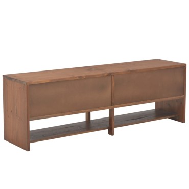 vidaXL Έπιπλο Τηλεόρασης με 4 Συρτάρια 120x30x40cm Μασίφ Ξύλο Ελάτης