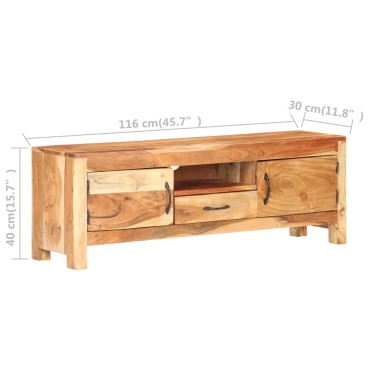 vidaXL Έπιπλο Τηλεόρασης 116x30x40cm από Μασίφ Ξύλο Ακακίας
