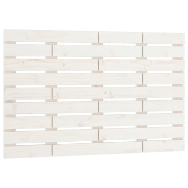 vidaXL Κεφαλάρι Τοίχου Λευκό 106x3x63cm από Μασίφ Ξύλο Πεύκου 1 τεμ.