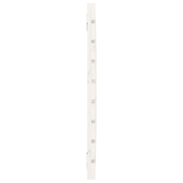 vidaXL Κεφαλάρι Τοίχου Λευκό 106x3x63cm από Μασίφ Ξύλο Πεύκου 1 τεμ.