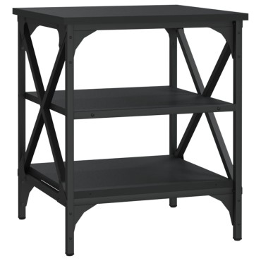 vidaXL Βοηθητικό Τραπέζι Μαύρο 40x42x50cm από Επεξεργασμένο Ξύλο 1 τεμ.
