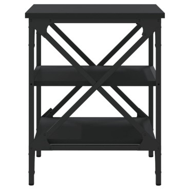 vidaXL Βοηθητικό Τραπέζι Μαύρο 40x42x50cm από Επεξεργασμένο Ξύλο 1 τεμ.
