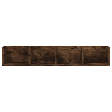vidaXL Ραφιέρα Τοίχου για CD Καπνιστή Δρυς 100x18x18cm Επεξ. Ξύλο 1 τεμ.