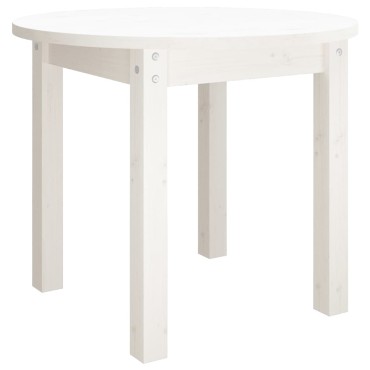 vidaXL Τραπεζάκι Σαλονιού Λευκό 55x45cm από Μασίφ Ξύλο Πεύκου 1 τεμ.