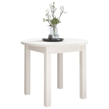 vidaXL Τραπεζάκι Σαλονιού Λευκό 55x45cm από Μασίφ Ξύλο Πεύκου 1 τεμ.