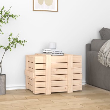 vidaXL Κουτί Αποθήκευσης 58 x 40,5 x 42 εκ. από Μασίφ Ξύλο Πεύκου
