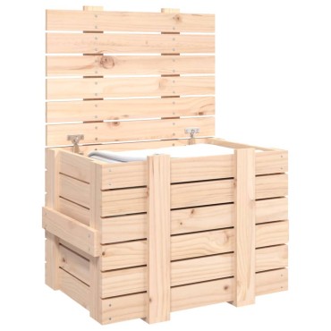vidaXL Κουτί Αποθήκευσης 58 x 40,5 x 42 εκ. από Μασίφ Ξύλο Πεύκου