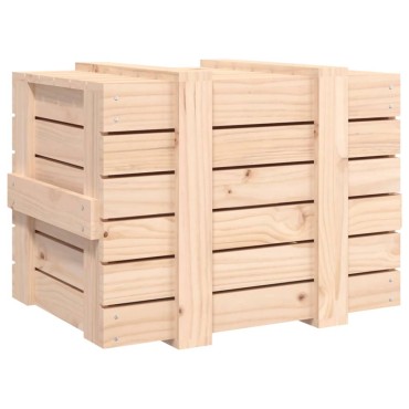 vidaXL Κουτί Αποθήκευσης 58 x 40,5 x 42 εκ. από Μασίφ Ξύλο Πεύκου