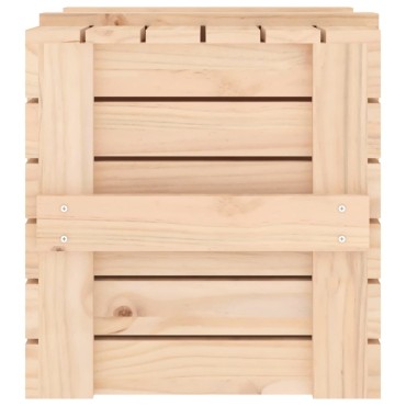 vidaXL Κουτί Αποθήκευσης 58 x 40,5 x 42 εκ. από Μασίφ Ξύλο Πεύκου