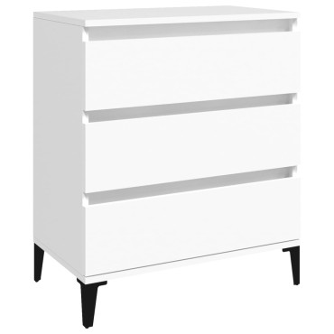 vidaXL Συρταριέρα Λευκή 60x35x70cm από Επεξεργασμένο Ξύλο 1 τεμ.