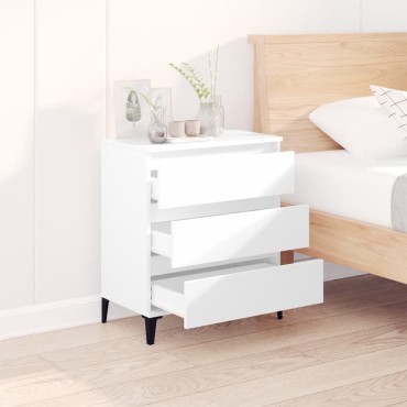vidaXL Συρταριέρα Λευκή 60x35x70cm από Επεξεργασμένο Ξύλο 1 τεμ.