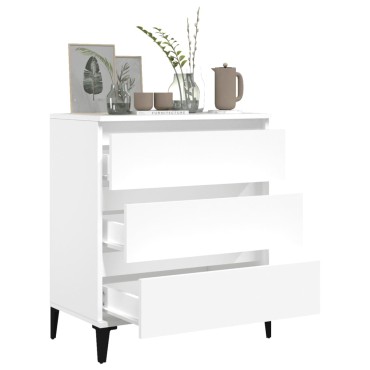 vidaXL Συρταριέρα Λευκή 60x35x70cm από Επεξεργασμένο Ξύλο 1 τεμ.