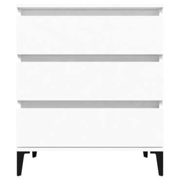 vidaXL Συρταριέρα Λευκή 60x35x70cm από Επεξεργασμένο Ξύλο 1 τεμ.