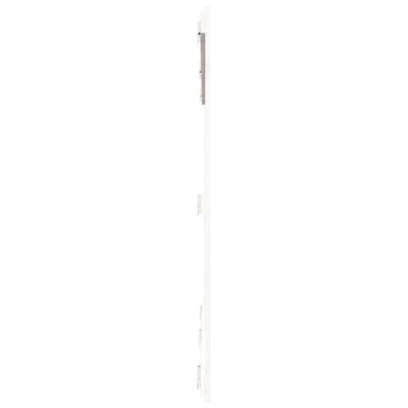 vidaXL Κεφαλάρι Τοίχου Λευκό 204x3x110cm από Μασίφ Ξύλο Πεύκου 1 τεμ.