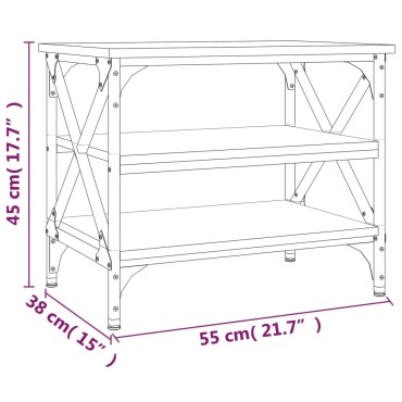 vidaXL Βοηθητικό Τραπέζι Sonoma Δρυς 55x38x45cm Επεξεργασμένο Ξύλο