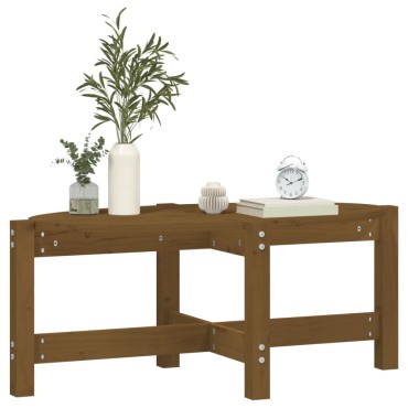vidaXL Τραπεζάκι Σαλονιού Καφέ Μελί 87x48x35cm Μασίφ Ξύλο Πεύκου 1 τεμ.