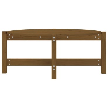 vidaXL Τραπεζάκι Σαλονιού Καφέ Μελί 87x48x35cm Μασίφ Ξύλο Πεύκου 1 τεμ.