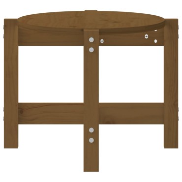 vidaXL Τραπεζάκι Σαλονιού Καφέ Μελί 87x48x35cm Μασίφ Ξύλο Πεύκου 1 τεμ.