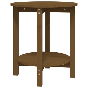 vidaXL Τραπεζάκι Σαλονιού Καφέ Μελί 55x60cm Μασίφ Ξύλο Πεύκου 1 τεμ.