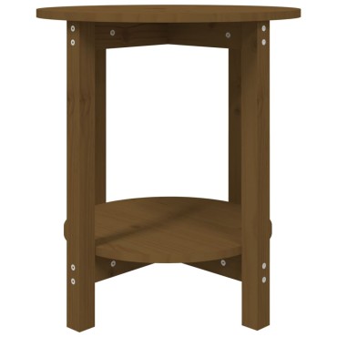 vidaXL Τραπεζάκι Σαλονιού Καφέ Μελί 55x60cm Μασίφ Ξύλο Πεύκου 1 τεμ.