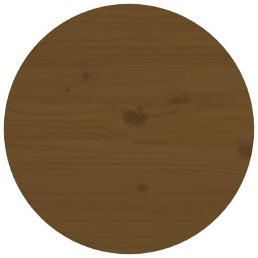 vidaXL Τραπεζάκι Σαλονιού Καφέ Μελί 55x60cm Μασίφ Ξύλο Πεύκου 1 τεμ.