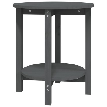 vidaXL Τραπεζάκι Σαλονιού Γκρι 55x60cm από Μασίφ Ξύλο Πεύκου 1 τεμ.