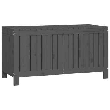 vidaXL Κουτί Αποθήκευσης Κήπου Γκρι 115x49x60cm από Μασίφ Ξύλο Πεύκου 1 τεμ.