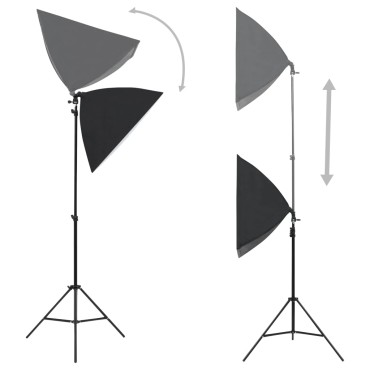 vidaXL Κιτ Φωτογραφικού Στούντιο με Φώτα Softbox & Ανακλαστήρα