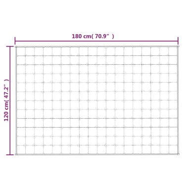 vidaXL Κουβέρτα Βαρύτητας Ανοιχτό Κρεμ 120 x 180 εκ. 9 κ. Υφασμάτινη