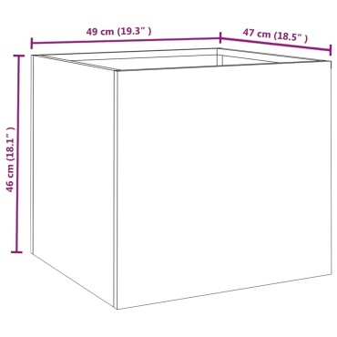 vidaXL Ζαρντινιέρα 49x47x46 εκ. Ατσάλι Σκληρυθέν στον Αέρα