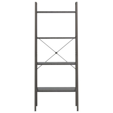 vidaXL Ραφιέρα Όρθια 4 Επιπέδων Μαύρη 56x35x140cm 1 τεμ.