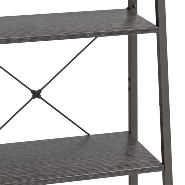 vidaXL Ραφιέρα Όρθια 4 Επιπέδων Μαύρη 56x35x140cm 1 τεμ.