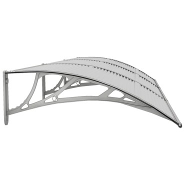 vidaXL Στέγαστρο Πόρτας Γκρι 300 x 75 εκ. από Πολυκαρβονικό