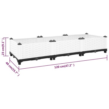 vidaXL Ζαρντινιέρα 120 x 40 x 23 εκ. από Πολυπροπυλένιο