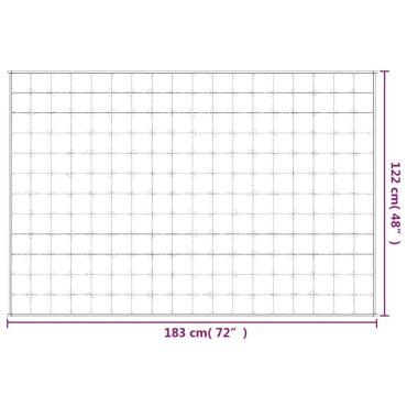 vidaXL Κουβέρτα Βαρύτητας Γκρι 122 x 183 εκ. 5 κ. Υφασμάτινη