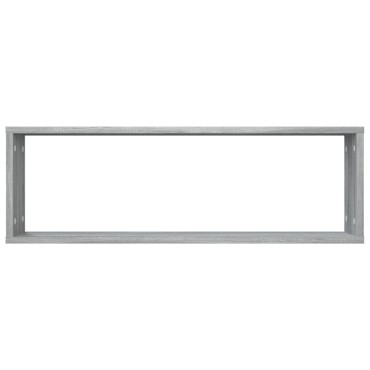 vidaXL Ραφιέρες Τοίχου Κύβος 2 τεμ. Γκρι Sonoma 80x15x26,5cm Επ. Ξύλο