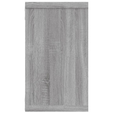 vidaXL Ραφιέρες Τοίχου Κύβος 2 τεμ. Γκρι Sonoma 80x15x26,5cm Επ. Ξύλο