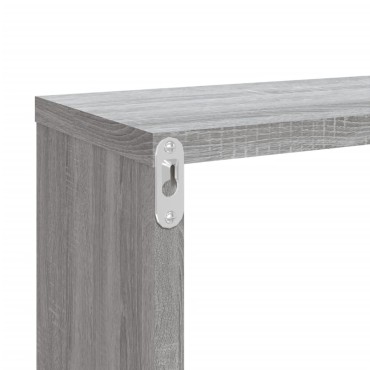 vidaXL Ραφιέρες Τοίχου Κύβος 2 τεμ. Γκρι Sonoma 80x15x26,5cm Επ. Ξύλο