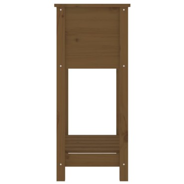 vidaXL Ζαρντινιέρα με Ράφι Μελί 54x34,5x81 εκ. από Μασίφ Ξύλο Πεύκου