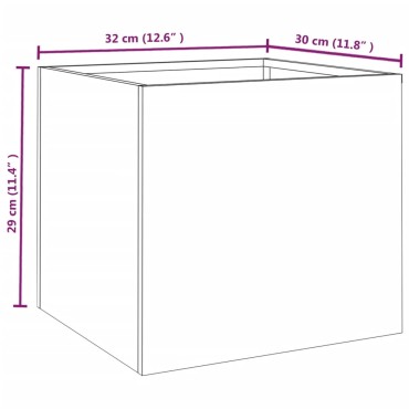 vidaXL Ζαρντινιέρες 2τεμ. 32x30x29εκ Ατσάλι Σκληρυθέν στον Αέρα