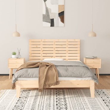 vidaXL Κεφαλάρι Επιτοίχιο 146x3x63cm από Μασίφ Ξύλο Πεύκου 1 τεμ.