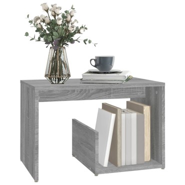 vidaXL Τραπέζι Βοηθητικό Γκρι Sonoma 59x36x38cm Επεξεργασμένο Ξύλο 1 τεμ.