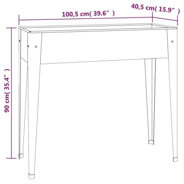 vidaXL Ζαρντινιέρα 100,5 x 40,5 x 90 εκ. Γαλβανισμένος Χάλυβας