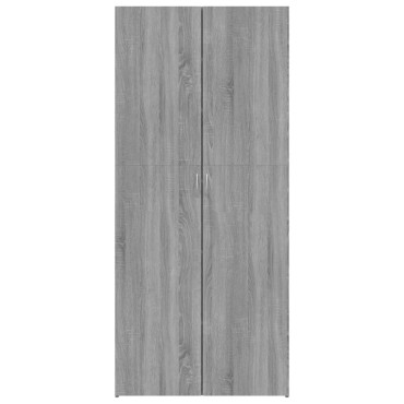 vidaXL Παπουτσοθήκη Γκρι Sonoma 80x35,5x180cm από Επεξεργασμένο Ξύλο